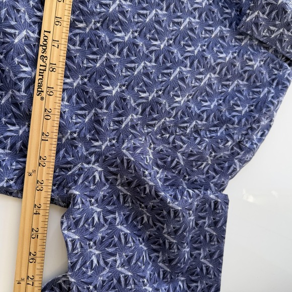 Robert Graham Shirt Mens XL Blue Classic Fit Linen Blend Long Sleeve Button Up - Picture 14 of 16